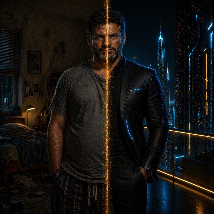 The Upgraded Man transformation visual